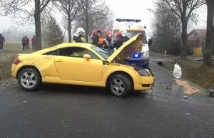 W Cieklinie Audi wypadło z drogi. Dwie osoby w szpitalu (foto) | |...
