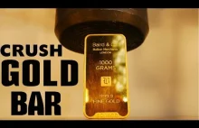 Crushing $40,000 GOLD BAR with Big Hydraulic Press!