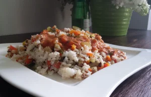 Ryż z warzywami gotowany na parze - przepis