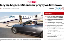 TVP: Polacy się bogacą, milionerów przybywa lawinowo