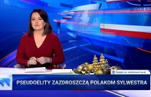 "Wiadomości" sięgnęły dna. Wyśmiały zabawy sylwestrowe Polsatu i TVN.