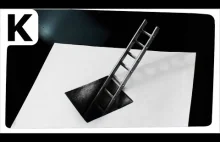 Timelapse drawing 3D- optical illusion- hole with ladder - Iluzja optyczna 3D