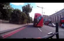 Cyklista "Gasi" londyńskiego kierowcę autobusu za trąbienie na niego.