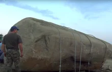 Wielkopolska: 100-tonowy kamień znaleziony na polu
