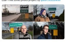 Manipulacja opinią publiczną: Zdjęcia fałszywych znaków "Strefa wolna od LGBT"
