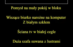 Pomysł na mały pokój w bloku Wiszące biurko narożne na komputer Z...