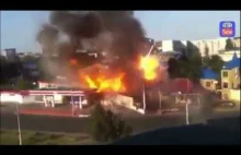 Wybuch gazu na stacji benzynowej w Rosji (8.08.2014)