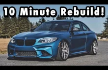 Odbudowa rozbitego BMW M2 2018 na podwórku za własnym domem w 10 minut