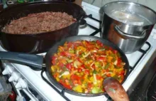 Gotuj z Wykopem! Zapiekanka ryżowa z mięsem mielonym i warzywami.