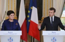 Szydło i Macron omówili "delikatną kwestię reformy wymiaru sprawiedliwości"