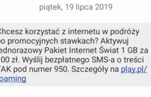 Jak Play chciał mi wcisnąć niedziałający pakiet roamingu za 100PLN