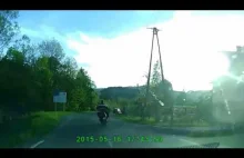 Pijak na skuterze przy słowackiej granicy