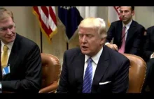 Prezydent Trump na pierwszym spotkaniu z liderami biznesu