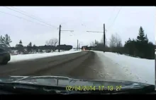 Nagranie wypadku z obu kamer