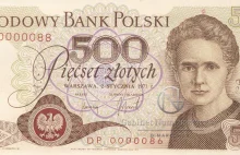 Projekt banknotu 500 zł 1971 Skłodowska | Blog Gabinetu Numizmatycznego D....