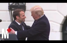 Trump vs Macron - najbardziej niezręczne momenty