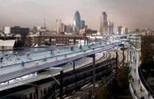 Ciekawa propozycja 136-milowej ścieżki rowerowej ponad ulicami Londynu. [ANG]