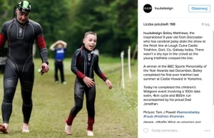 Chłopiec z mózgowym porażeniem dziecięcym ukończył triathlon