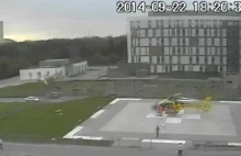 Szpital nie przyjął rannego 8-latka. Jest nagranie z lądowania śmigłowca.