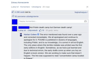 Harlan Coben przeprasza internautów zgłaszających "błąd" w książce i wyjaśnia...