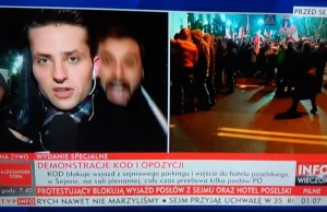 Atak kodziarzy na reportera TVP Info....