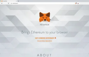 MetaMask - blockchain Ethereum dostępny z poziomu przeglądaki internetowej