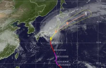 Uderzenie tajfunu Hagibis na żywo z Japonii