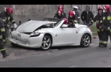 Gdańsk.Wypadek sportowego Nissana.