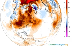 Biegun północny jest o 36 stopni cieplejszy niż normalnie o tej porze roku