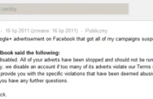 Facebook blokuje reklamy promujące Google+