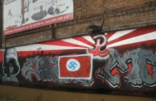 Mysłowice: Wandale zamalowali swastyką mural z symbolem Polski Walczącej.