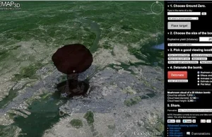 Nukemap 3D: spuść bombę atomową w dowolnym miejscu na Google Maps