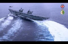 Brytyjski super lotniskowiec Hms Queen Elizabeth w akcji (próby na morzu)