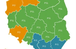 PSL wygrywa w 10 województwach. Nie wierzę co widzę.