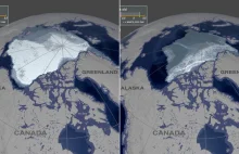 Jak kurczył się arktyczny lód przez ostatnie 35 lat?