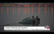 Pijany mężczyzna wjechał do zalewu w Lublinie