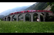Spiralny wiadukt kolei szwajcarskich