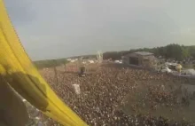 Upadek z bungee nagrany kamerą gopro - Woodstock 2014