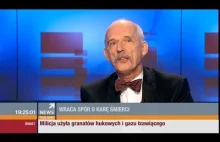 Janusz Korwin-Mikke o karze śmierci 19.01.2014 w Polsat News