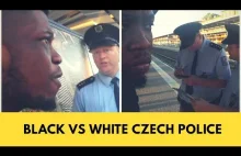 Murzyn antyrasista (który upokorzył Polkę) awanturuje się z policją w Czechach