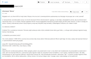 Informacje "Briana" spam próba wyłudzenia