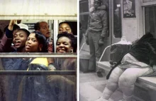 Zdjęcia pasażerów metra w Nowym Jorku w latach 80