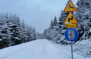 Biało na drodze na Okraj (FOTO