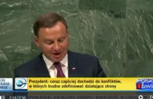 Duda czytał z kartki w ONZ