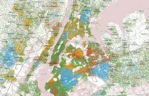 Interaktywna mapa USA według koloru skóry.