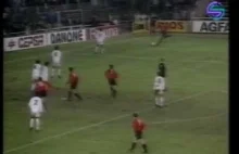 Tak kiedyś grali polscy piłkarze - Jan Urban strzela hat-trick Realowi Madryt