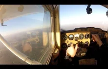 Cessna 152 approach & landing EPZE near of Ławica/ GoPro