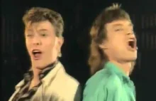 Bez muzyczny David Bowie i Mick Jagger w utworze Dancing In The Street