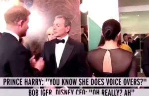 Harry stręczy Meghan szefowi Disneya w dość żenującej scenie
