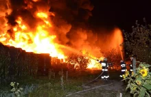 Gigantyczny pożar składowiska opon pod Opolem